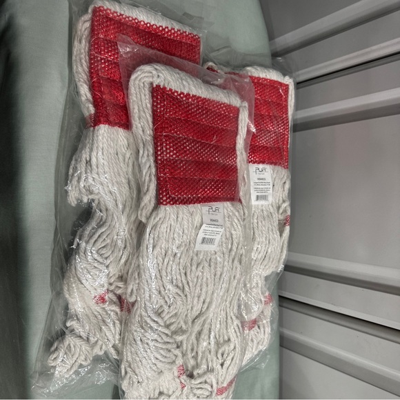 3 PUR VALUE V04453 TAIL BAND WET MOP HEAD #18 WHITE BLENDED 1.25" HB (884) NEW - Picture 9 of 9